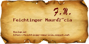 Feichtinger Maurícia névjegykártya